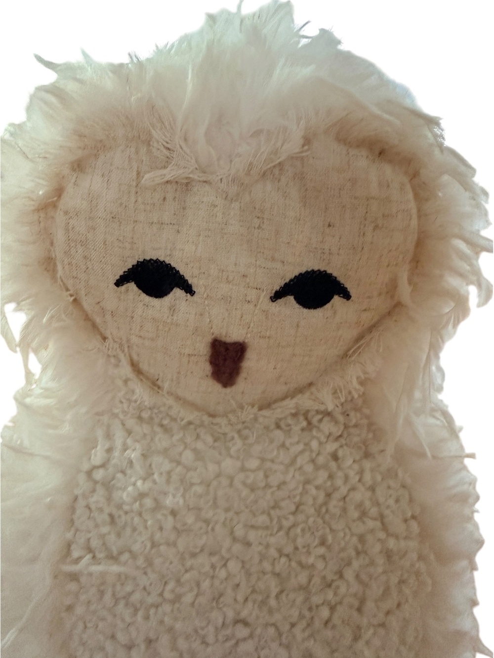 Retired Pottery Barn Kids "Hoot" Owl Shaped Decorative Pillow / Plush - Picture 1 of 4